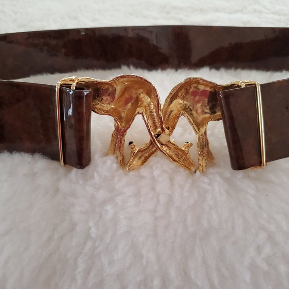 VINTAGE Designer Giraffee Buckle Mimi Di N 1992 - Original Belt - Picture 7 of 16